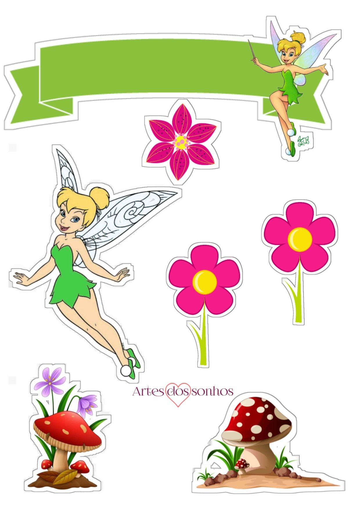 Bolo Tinker Bell, Tinkerbell Cake Topper, Disney Faries, Peter Pan ...