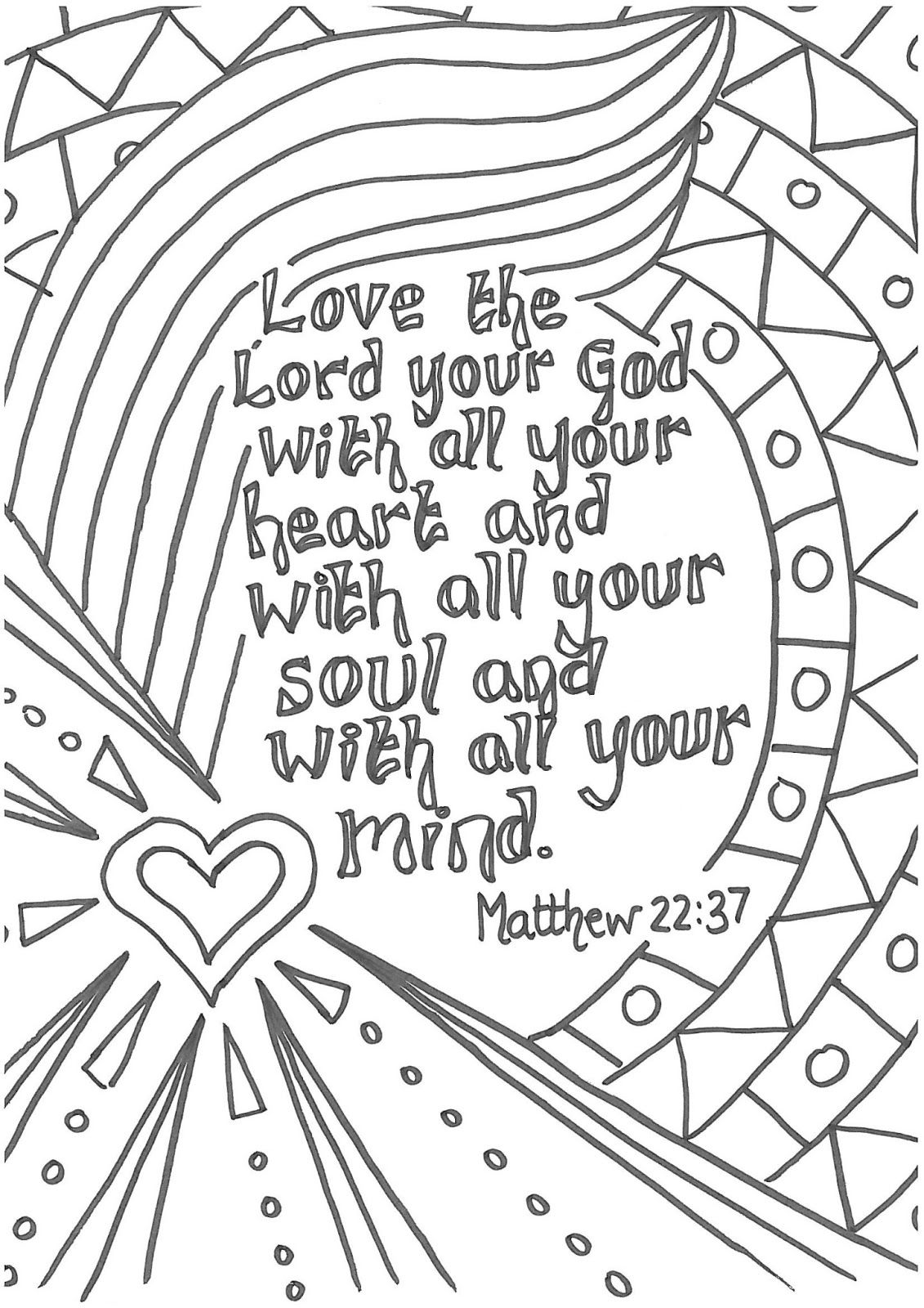 Printable Scripture Coloring Pages