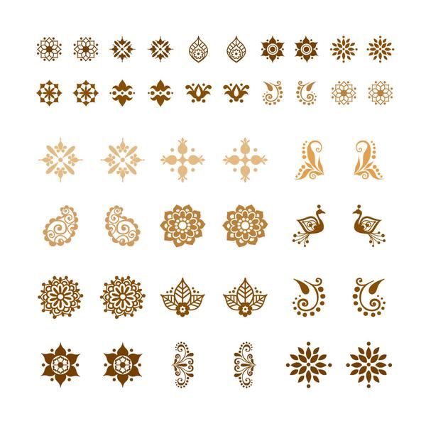 3 Awesome Vector Icon Sets Finger henna  designs  Henna  