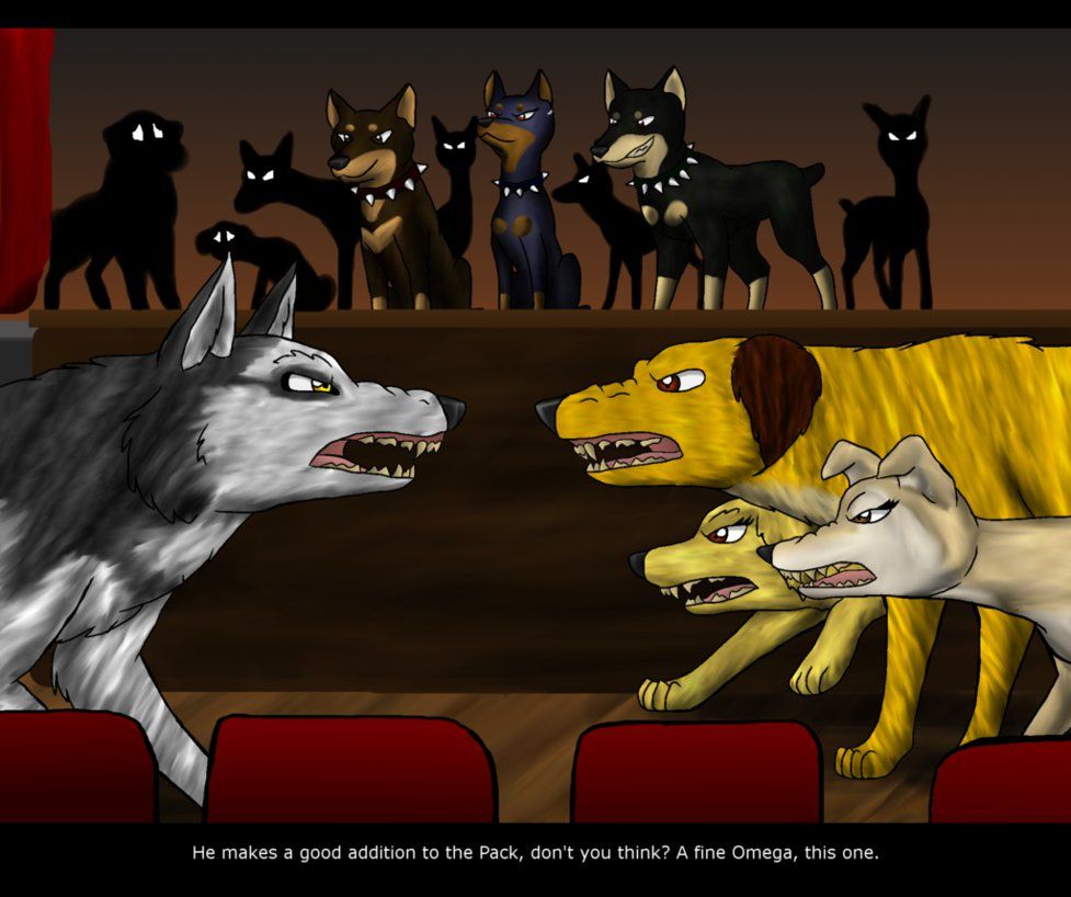 an animated image of several dogs and cats in a movie theater