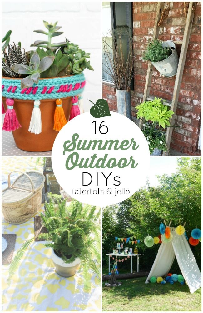 15 Outdoor Summer DIYs! in 2021 | Outdoor patio diy, Summer diy