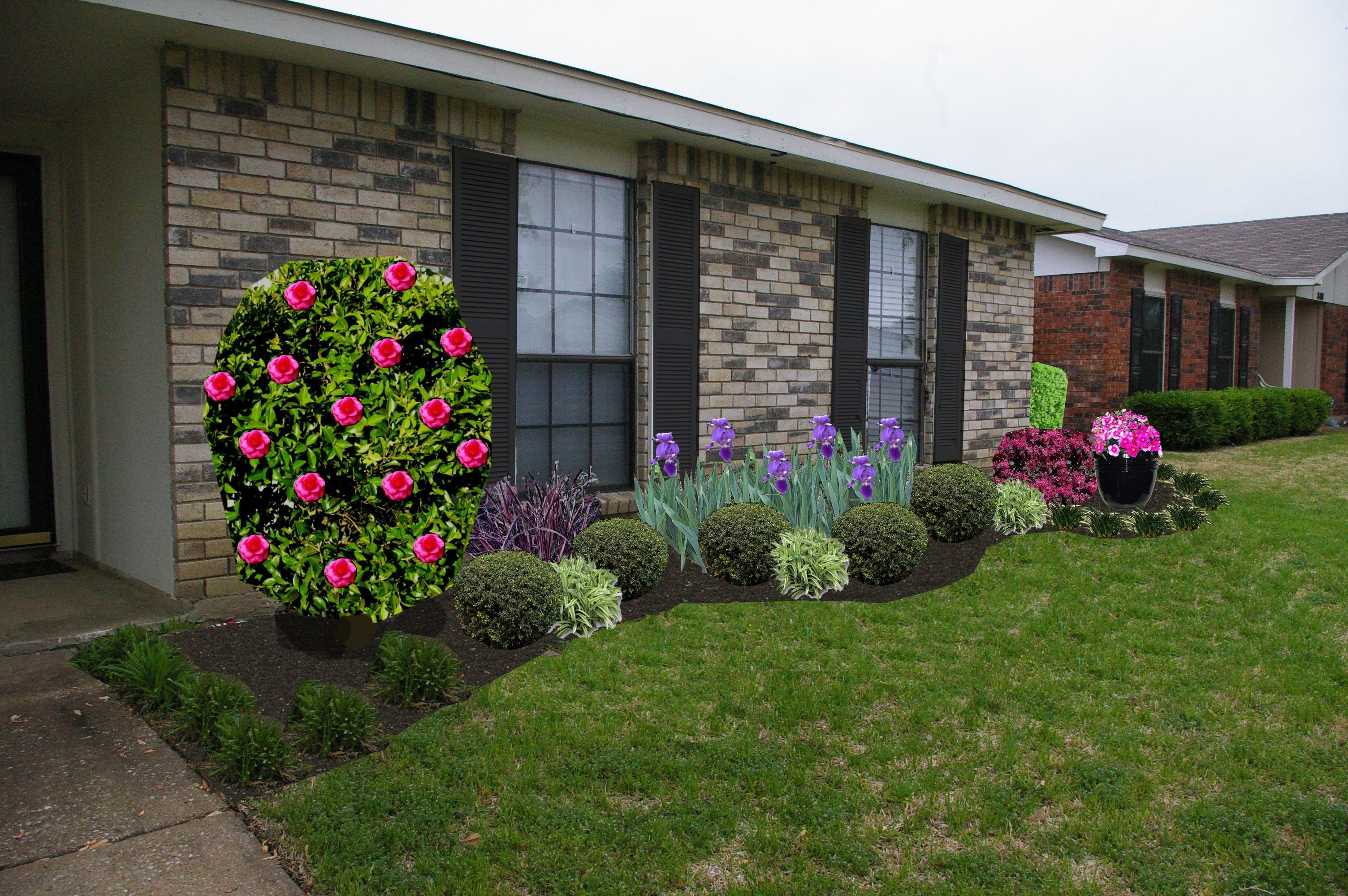 Plans for a North Facing Front Yard Front yard landscaping design