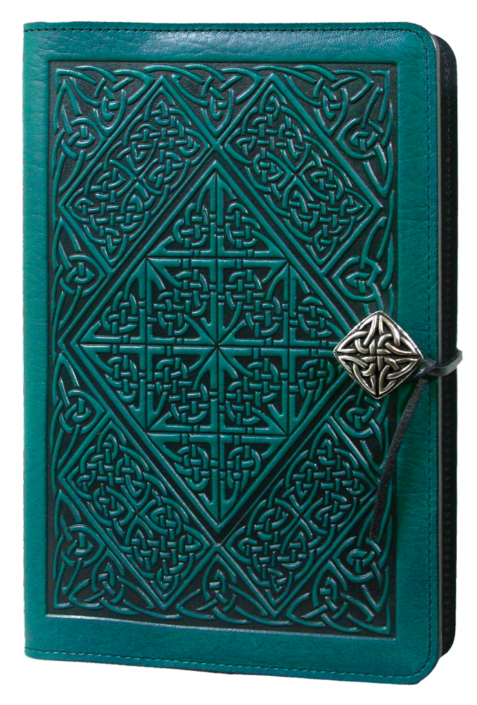 Large Leather Notebook Cover | Celtic Diamond I 3 Colors Leather ...