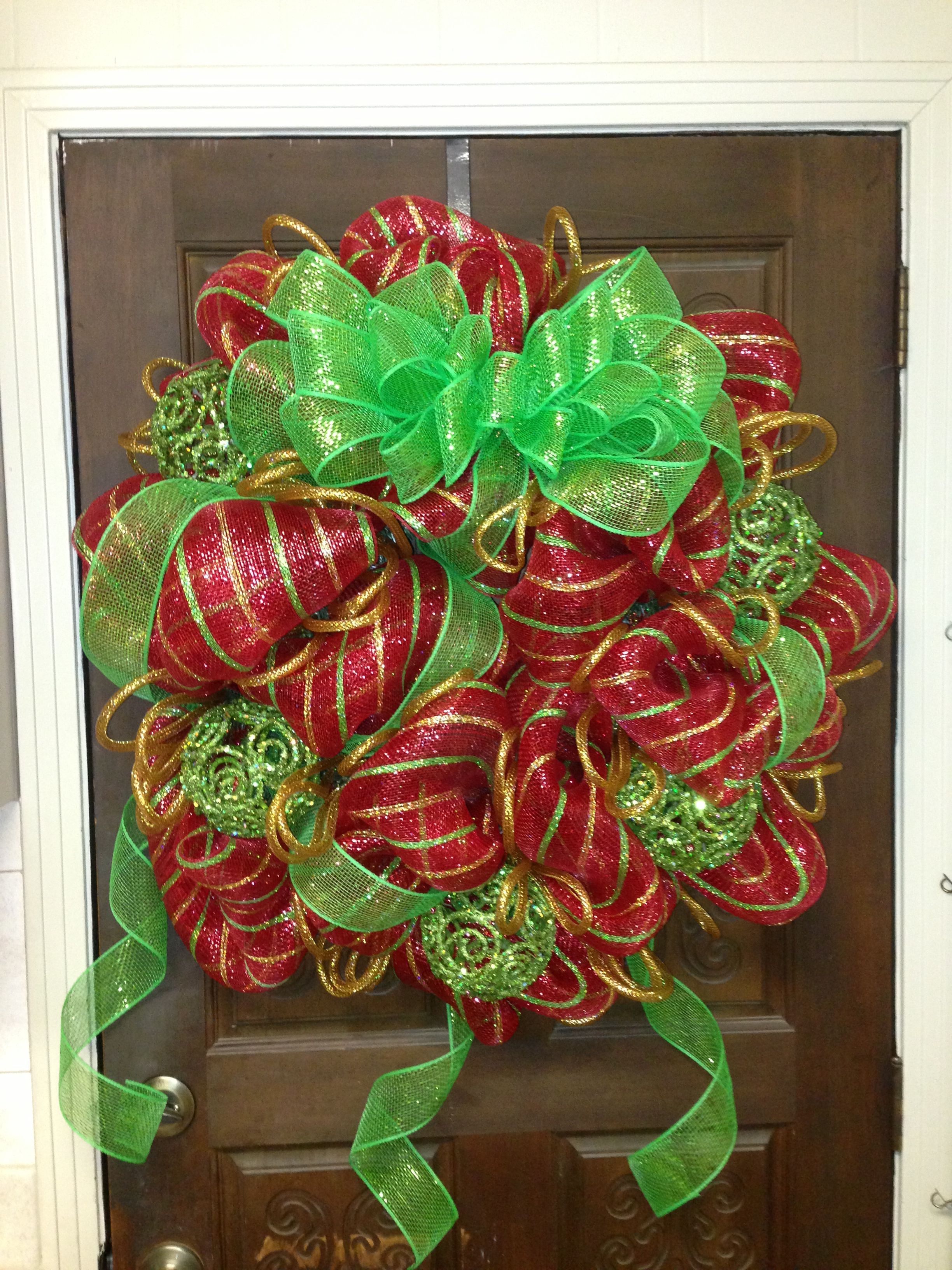 Diy Mesh Christmas Wreath - DIYQI