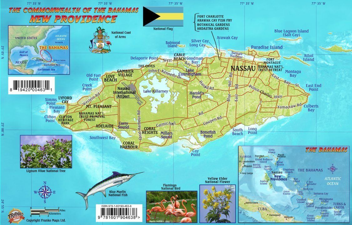 Printable Map Of Nassau Bahamas