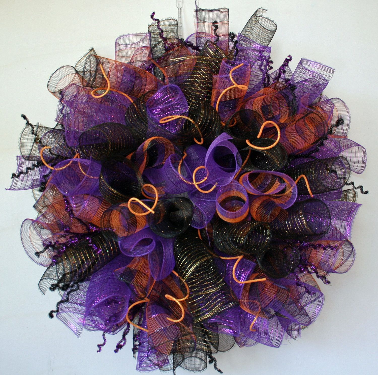 Halloween! | Mesh ribbon wreaths, Halloween mesh wreaths, Wreaths