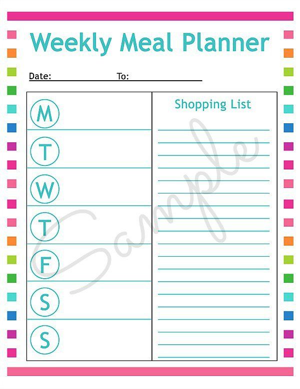 Free Printable Menu Planning Sheet | Menu planning, Free printable menu ...