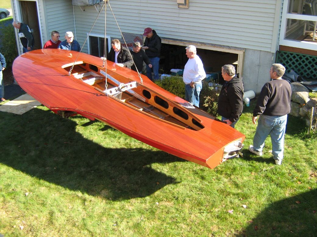 roman candle hydroplane - restoration wooden speed boats