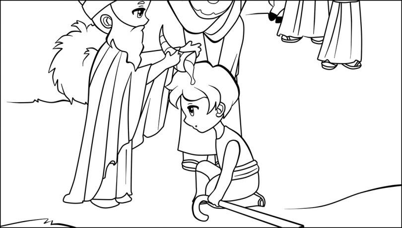 God Chooses David to Be King | Bible verse coloring, Coloring pages ...