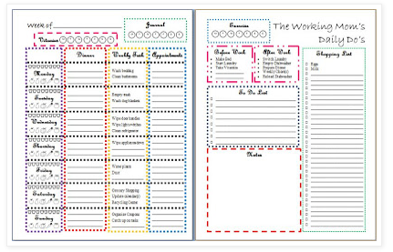 Free printable Weekly Organizer & free printable Working Mom’s Daily Do ...