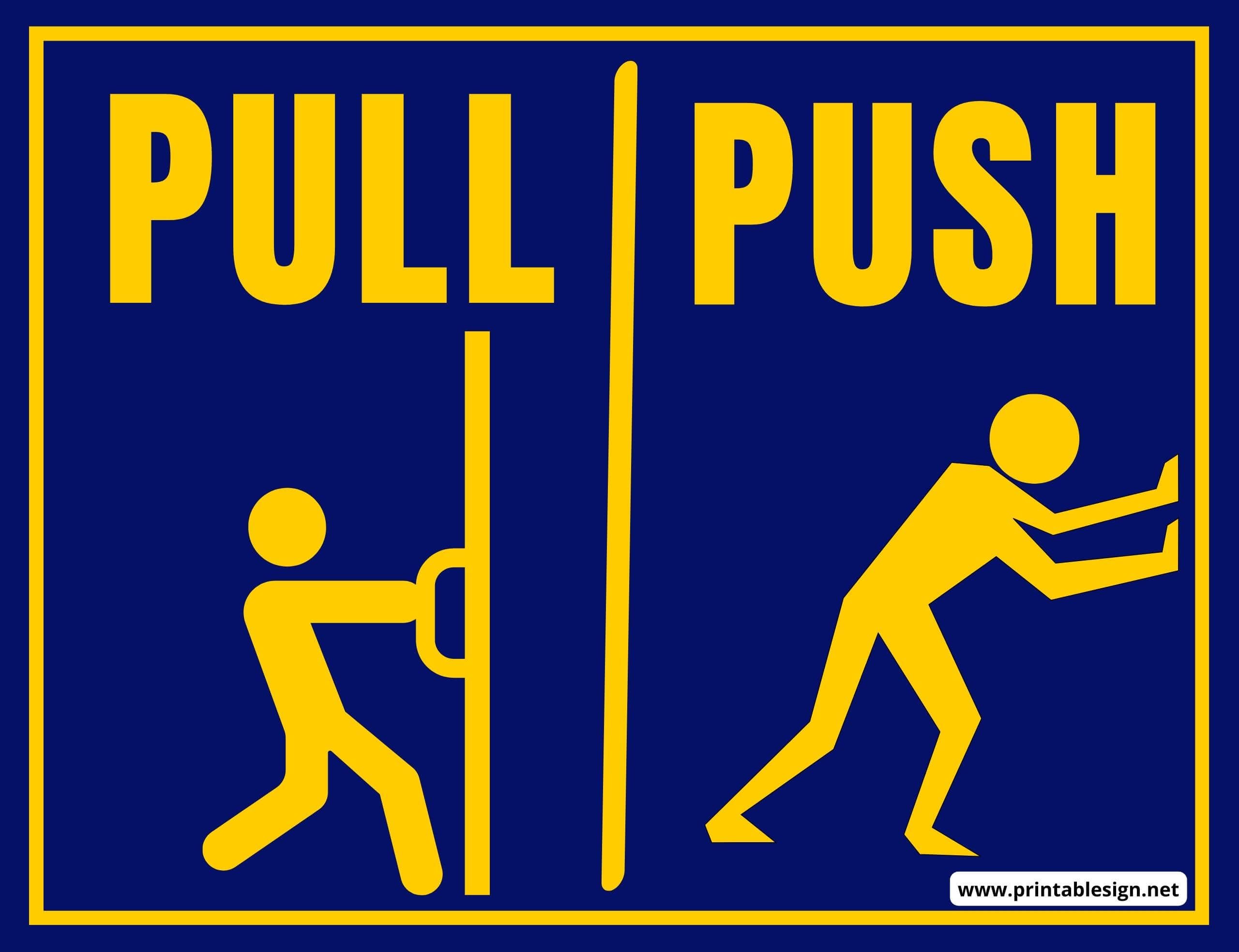 Push And Pull Door Sign | FREE Download | Classroom rules poster ...