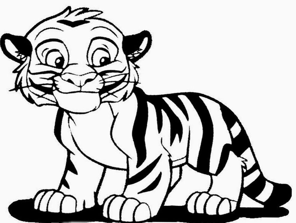 Cute Tiger Coloring Pages Kids Coloring Pages