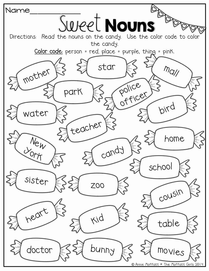 Printable Noun Worksheet