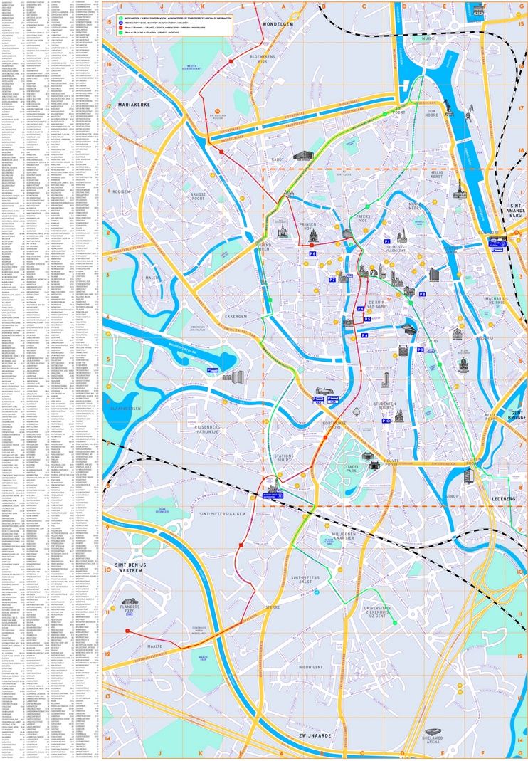 Ghent tourist map Tourist Map, Ghent, Maps, Blue Prints, Map, Cards