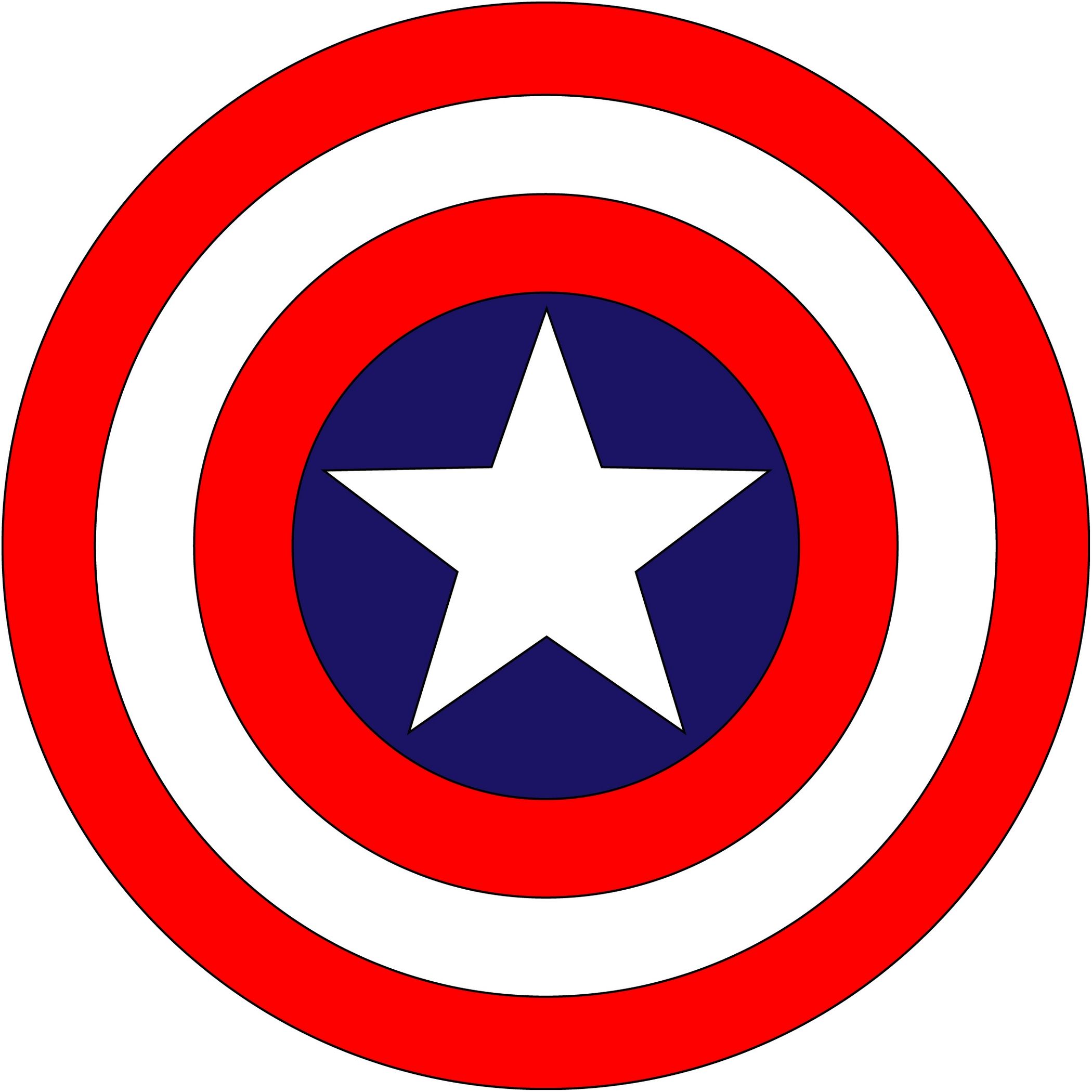 Captain America Shield Printable - Printable Words Worksheets