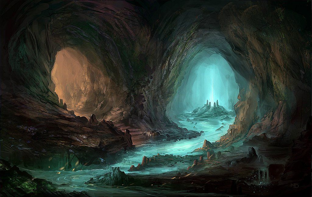 Cave by Nele-Diel on deviantART | Fantasy landscape, Fantasy ...