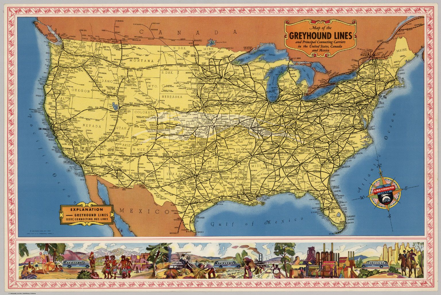 Map Of Greyhound Bus Lines