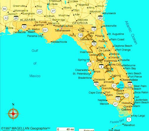 florida map showing cities | Florida camping, Florida campgrounds ...