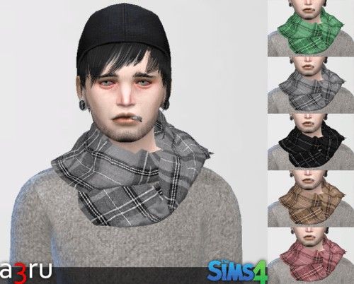 A3RU: Tartan scarf • Sims 4 Downloads Sims 4 Cc Skin, Sims Cc, Sims 4 ...