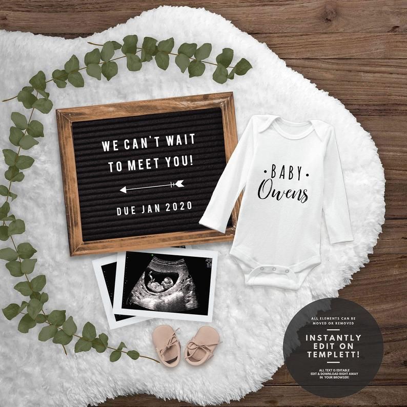 Editable Pregnancy Announcement Template Free