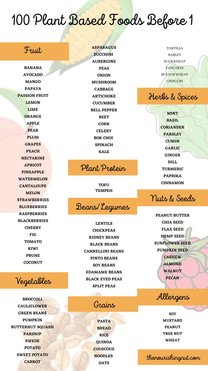 100 Foods Before 1 Printable Free