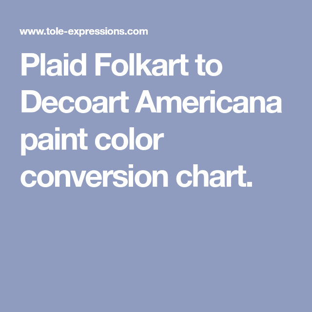 Folkart Paint Color Chart