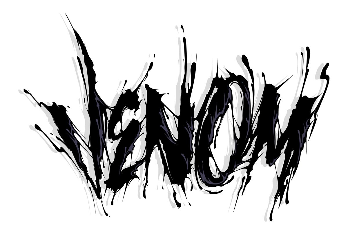 Venom Marvel Spiderman Lettering - Custom Hand Lettering