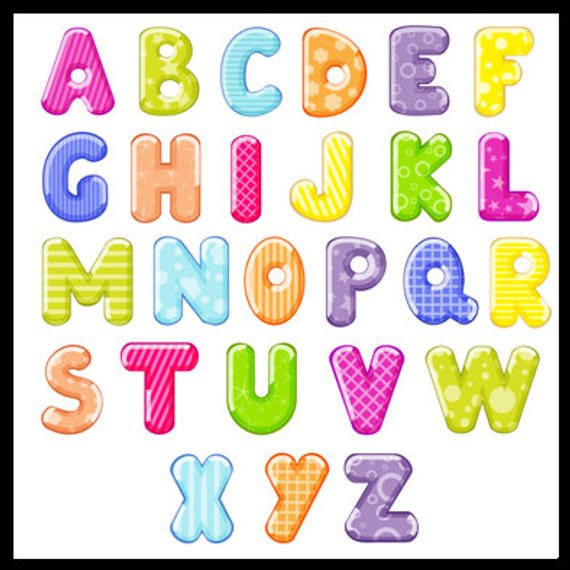 27 Colorful Alphabet, Letters, Colorful letters, Rainbow Alphabet ...