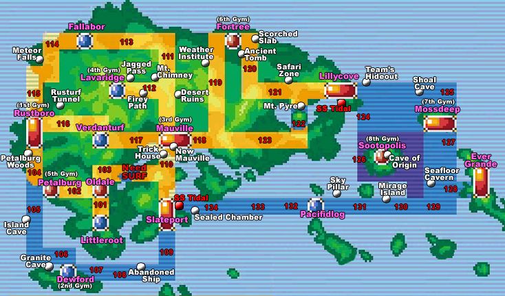 Map of Hoenn for town references. | Pokemon towns, Pokemon rpg, Hoenn ...