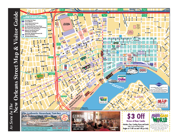 Printable Tourist Map Of New Orleans