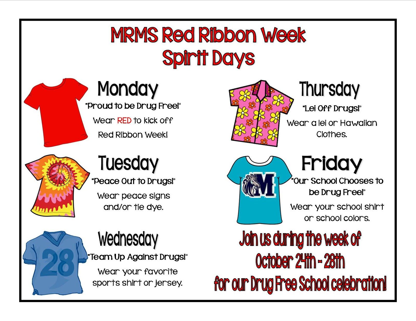 Red Ribbon Week Worksheet