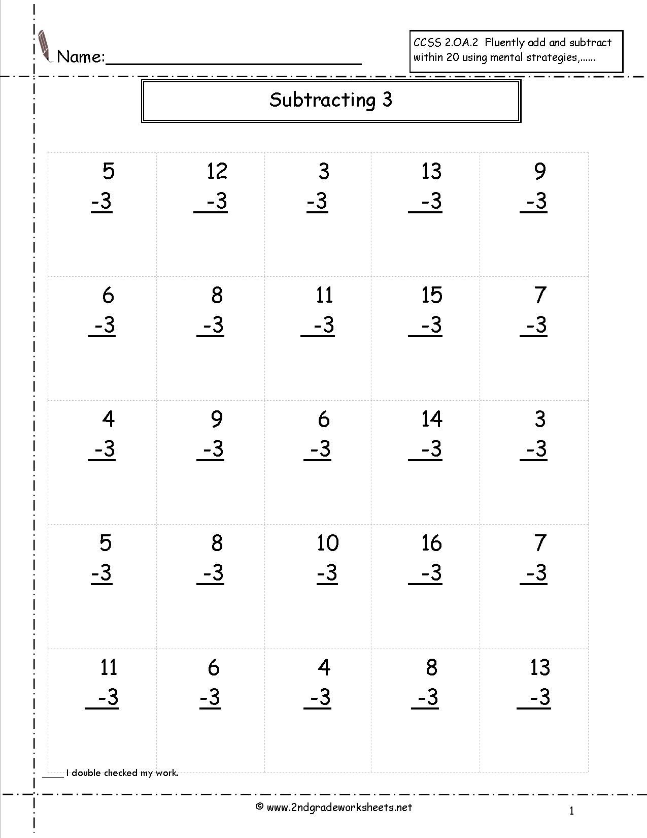 Printable Math Worksheets 2Nd Grade