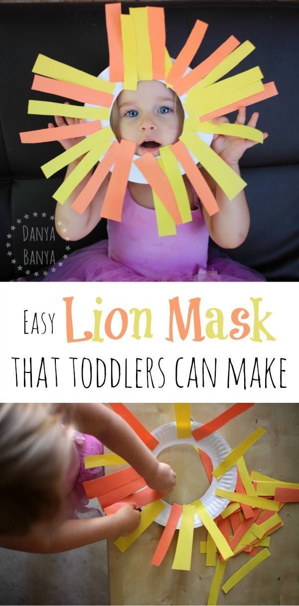 Easy paper plate lion mask craft that toddlers (and older kids) can ...