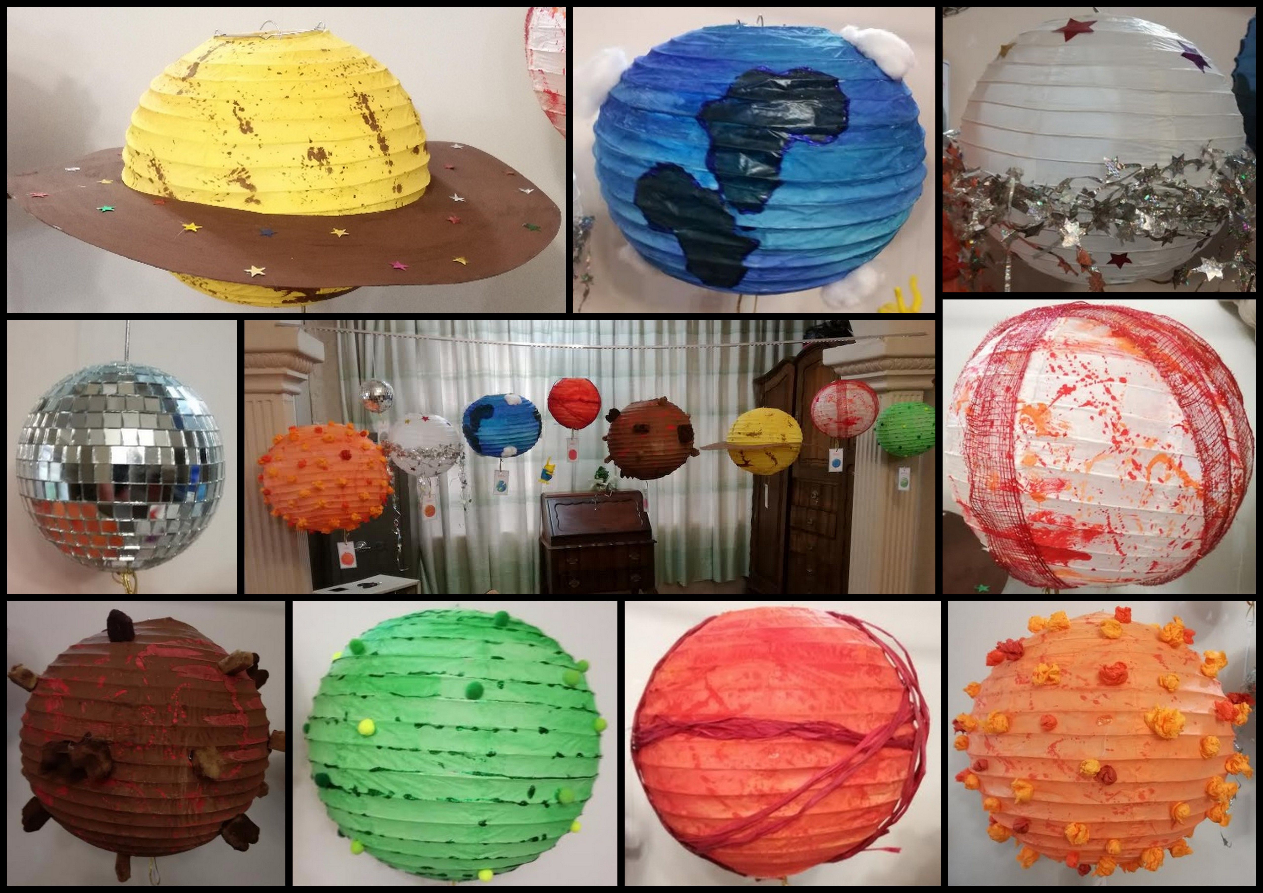 Solar System, Chinese Lanterns, DIY, Kids craft