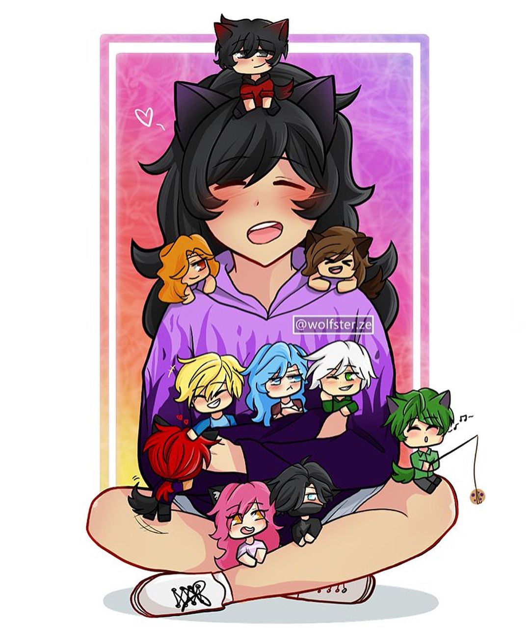 This is adorable 💕 . . —»★«— Credit ↴ Artist | Aphmau, Aphmau fanart ...