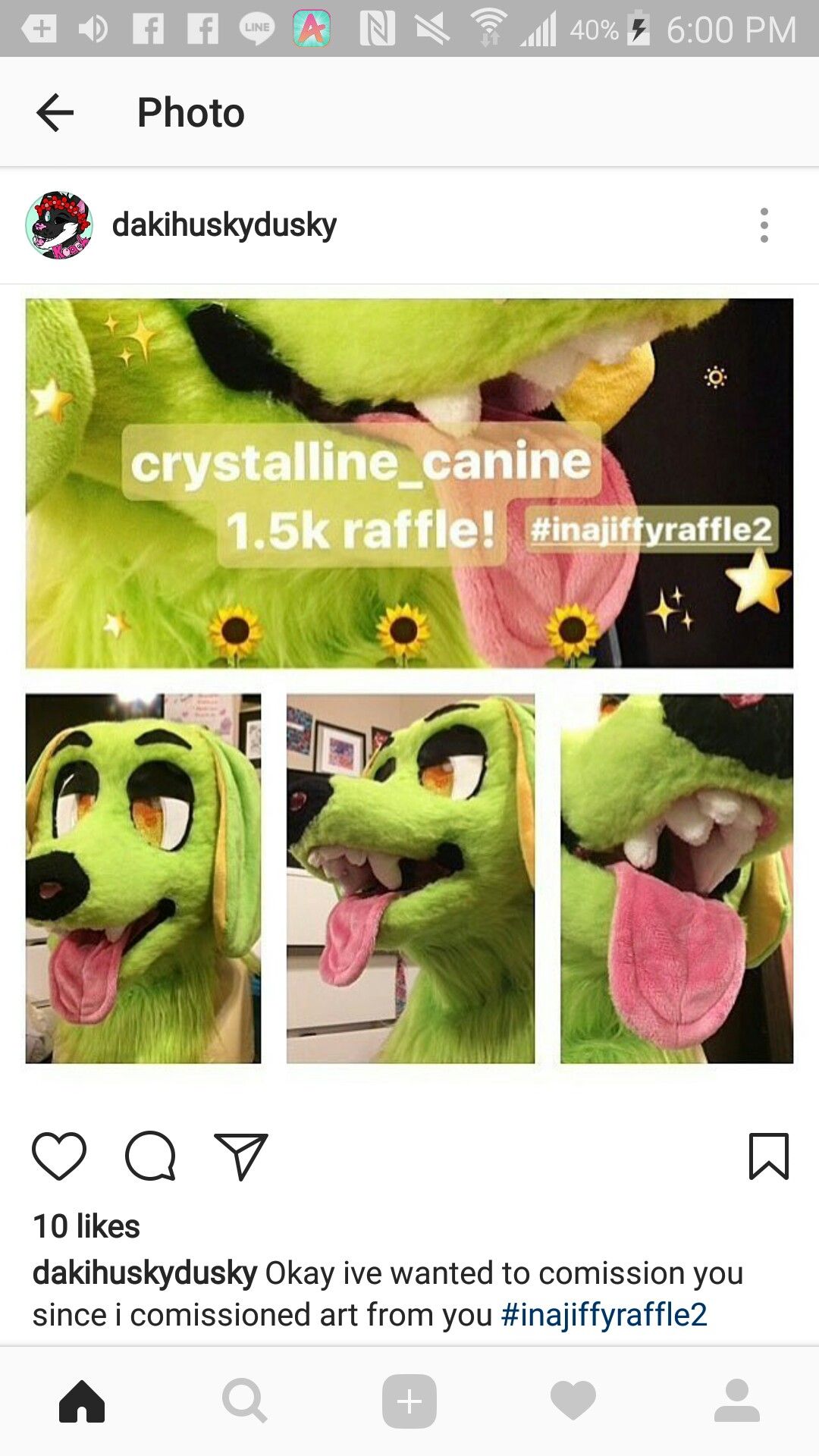 an image of a green creature with its mouth open and the caption says ...