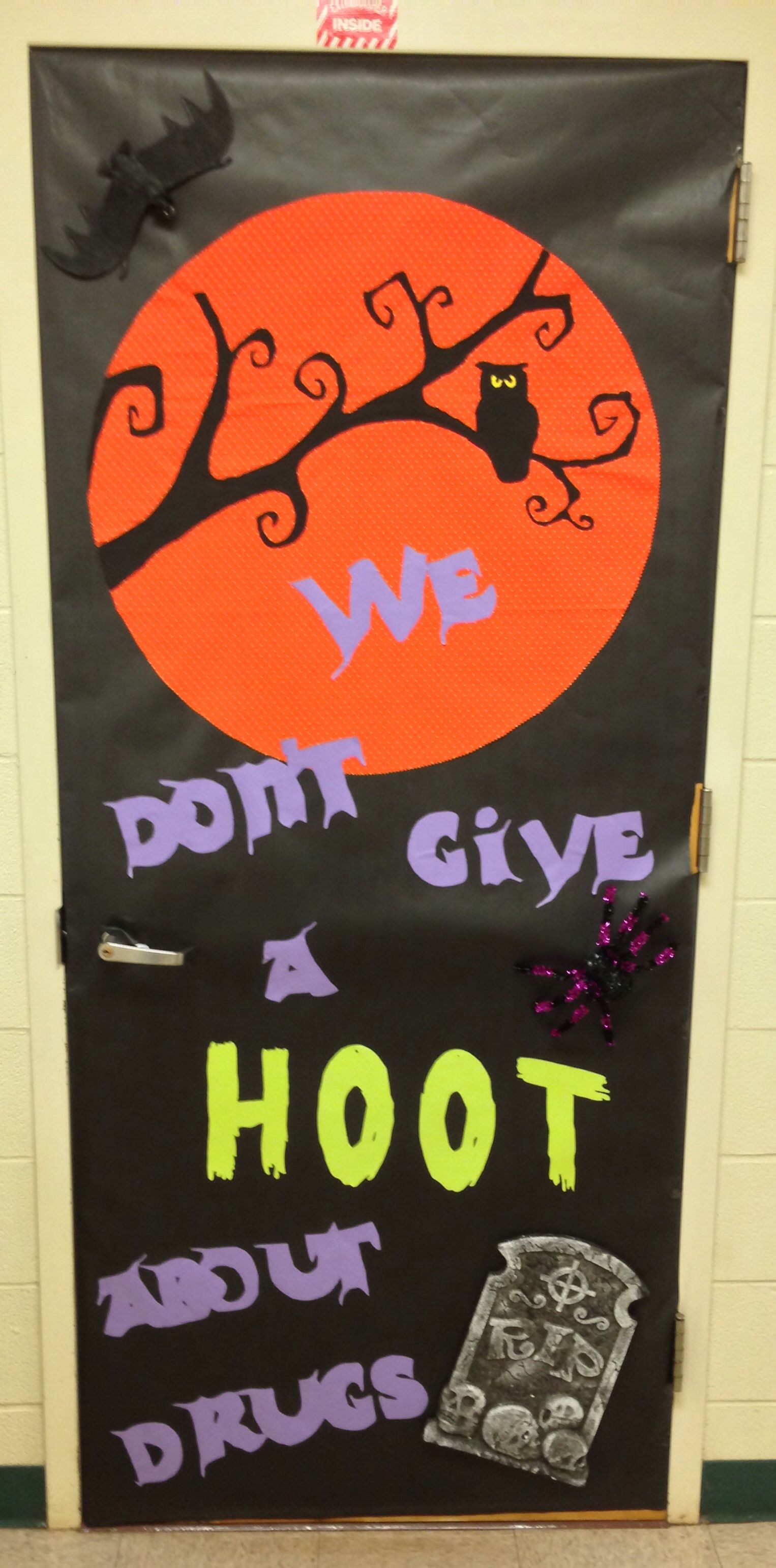 Red Ribbon Week Door Decorating Ideas Halloween - Davis Diane image.