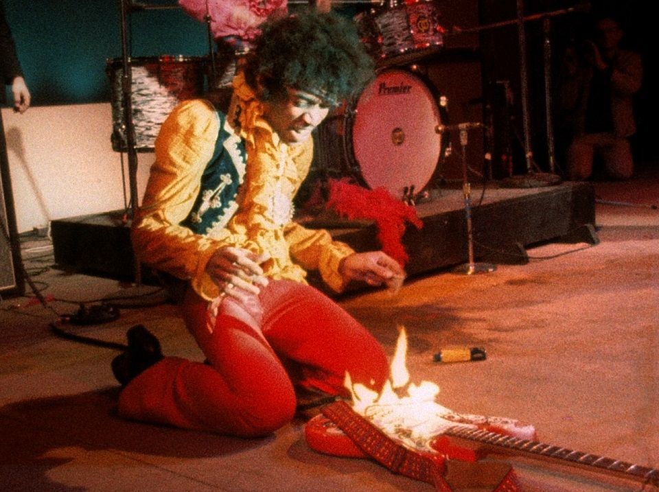 Jimi Hendrix Burnt Guitar