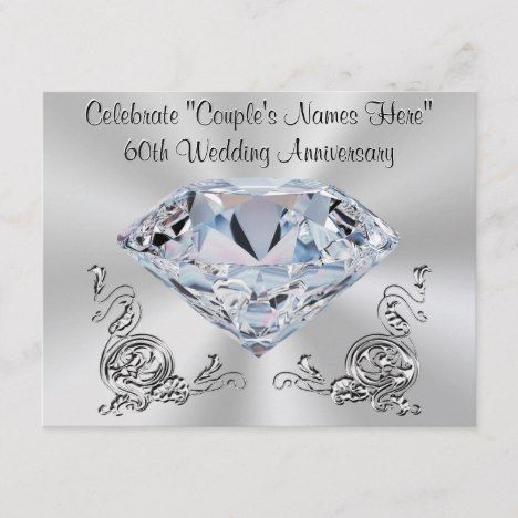 Gorgeous Personalized 60th Anniversary Invitations 60th Wedding ...