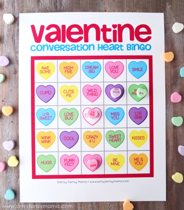 Free Printable Valentine Conversation Heart Bingo