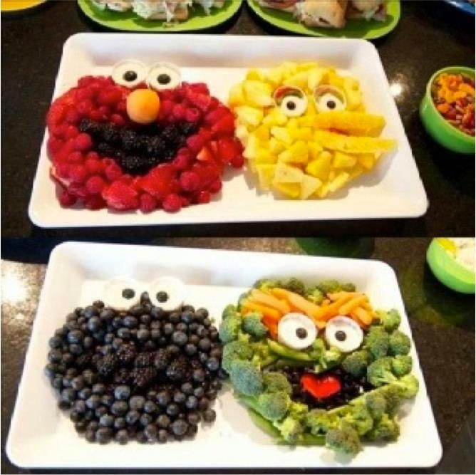 Get creative! Which Sesame Street character fruit/veggie platter do you ...