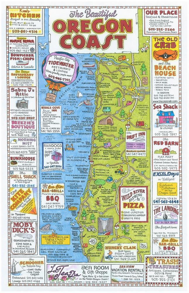 Fun Maps USA | Oregon coast roadtrip, Oregon road trip, Oregon vacation