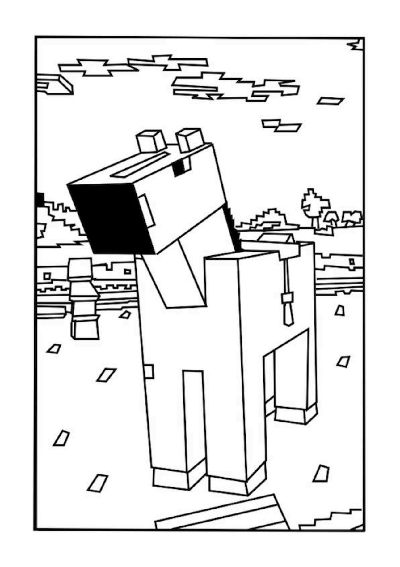 A Minecraft Horse coloring page Minecraft coloring pages