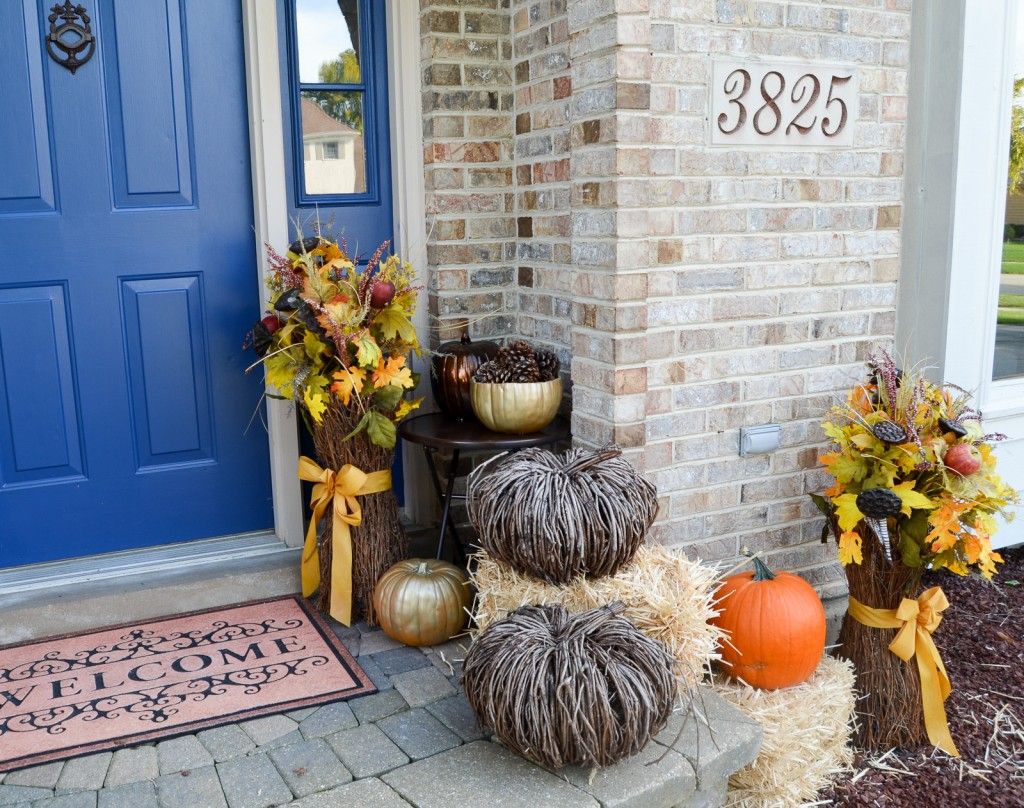 Fall Front Door Decor - Albion Gould | Fall front door decor, Fall ...