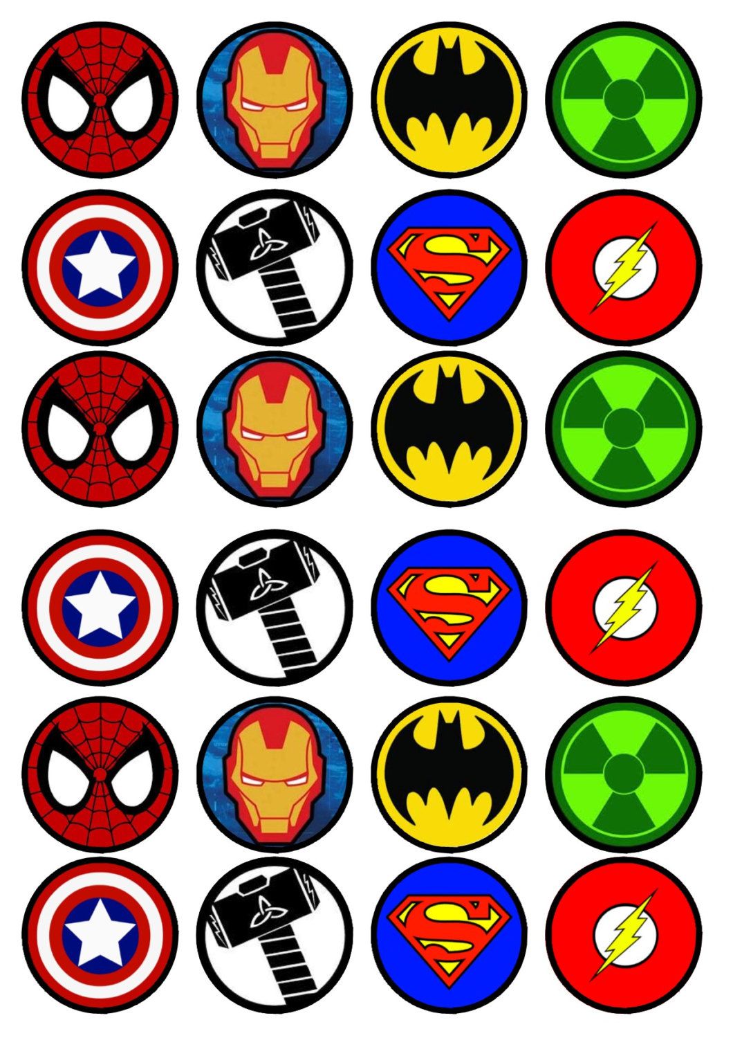 Marvel Cake Toppers Printable - Printable Templates