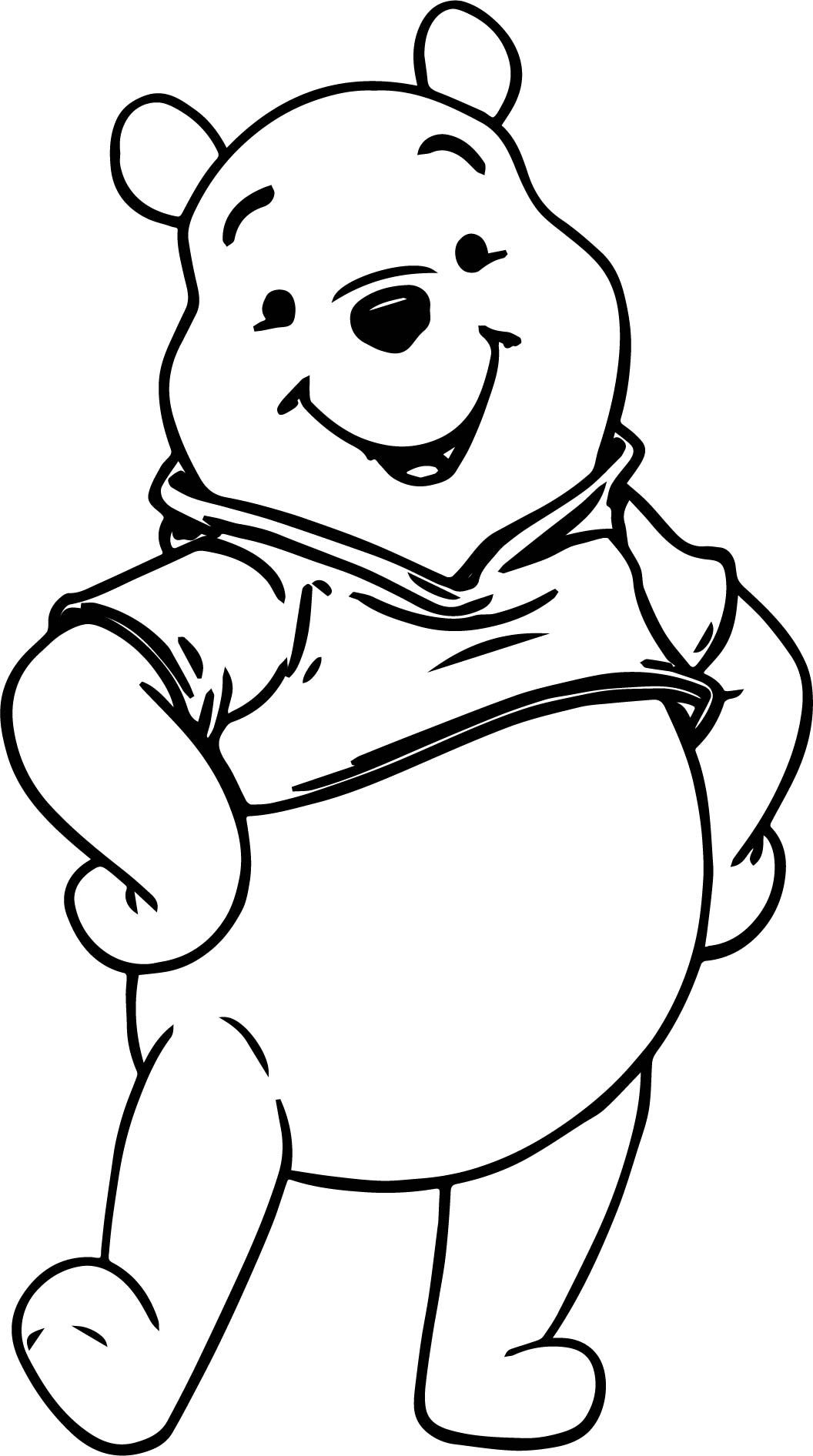 cool Winnie The Pooh Pose Coloring Pages | Cartoon coloring pages ...