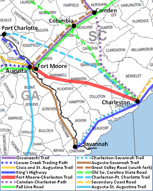 Fort Moore-Charleston Trail.png (With images) | Genealogy records ...