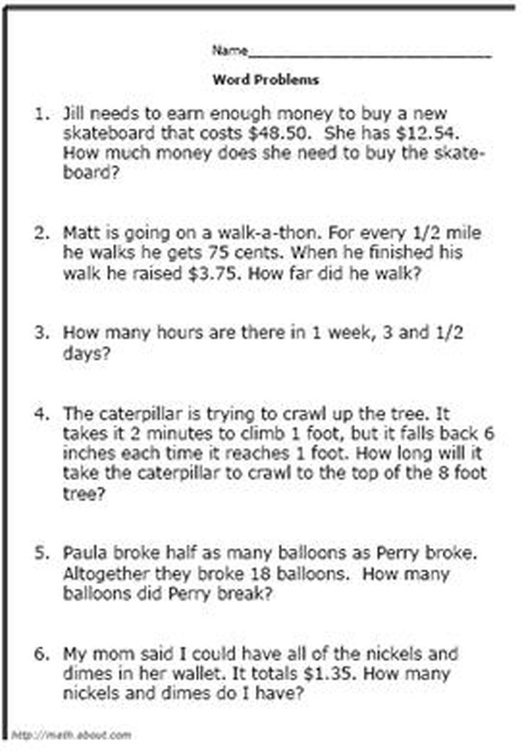 Multi Step Word Problems 5th Grade Worksheets