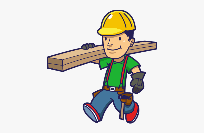 Builders At Work - Clipart Construction Worker Building