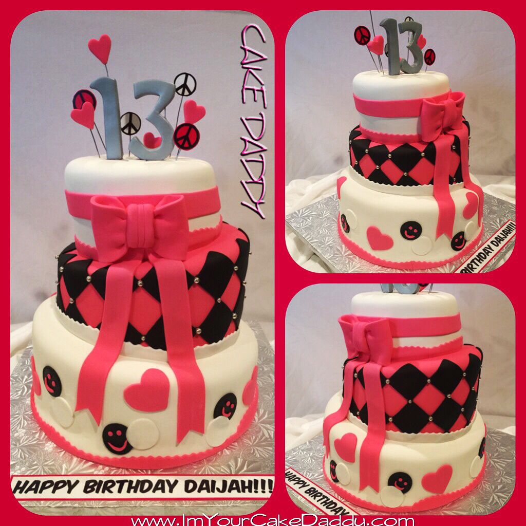 Topsy turvy 13th birthday cake. | 13 birthday cake, Custom cakes, Cake